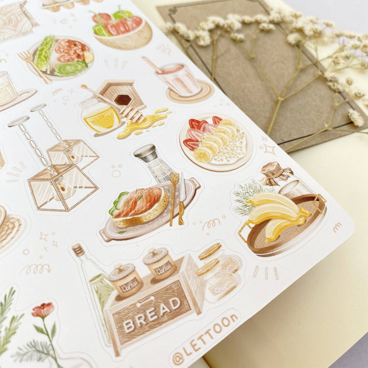 Kitchen Vibes -tarra-arkki | LETTOOn