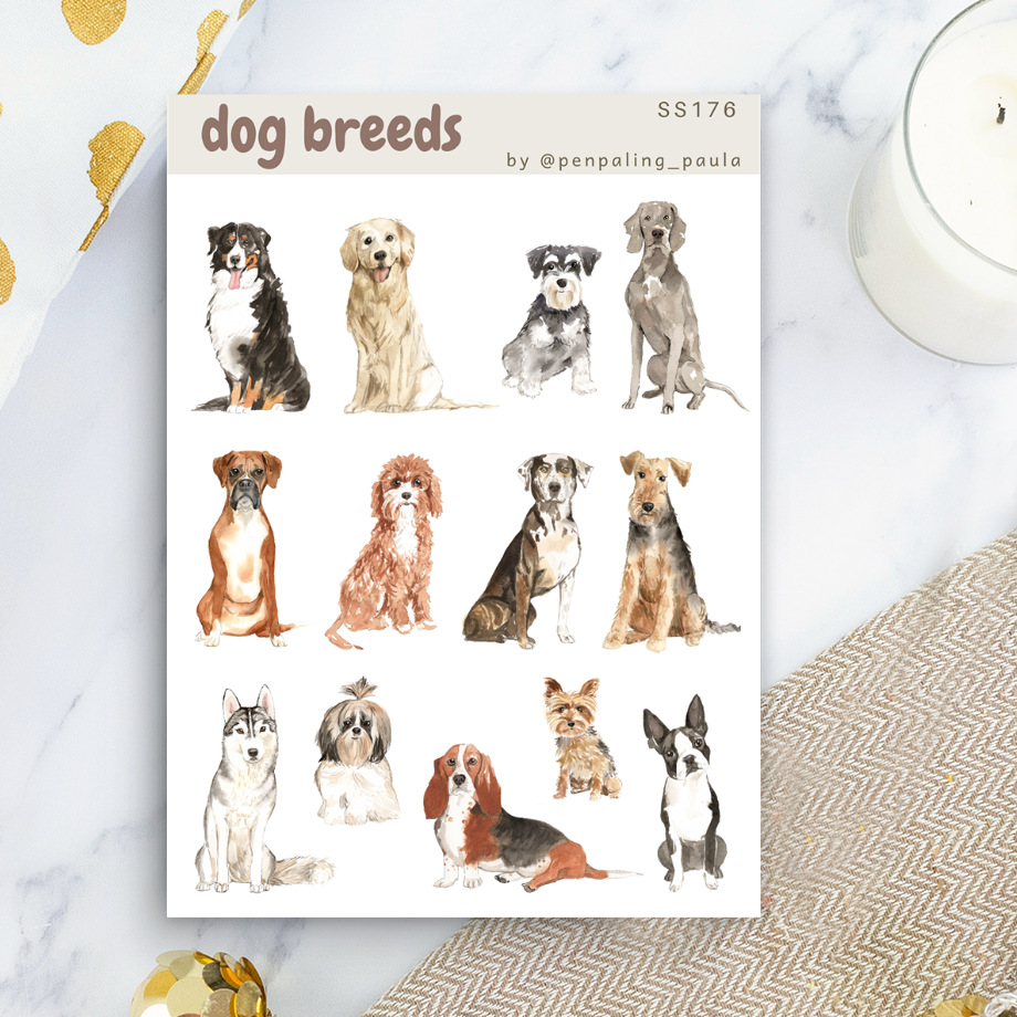 Dog breeds -tarra-arkki | Penpaling Paula