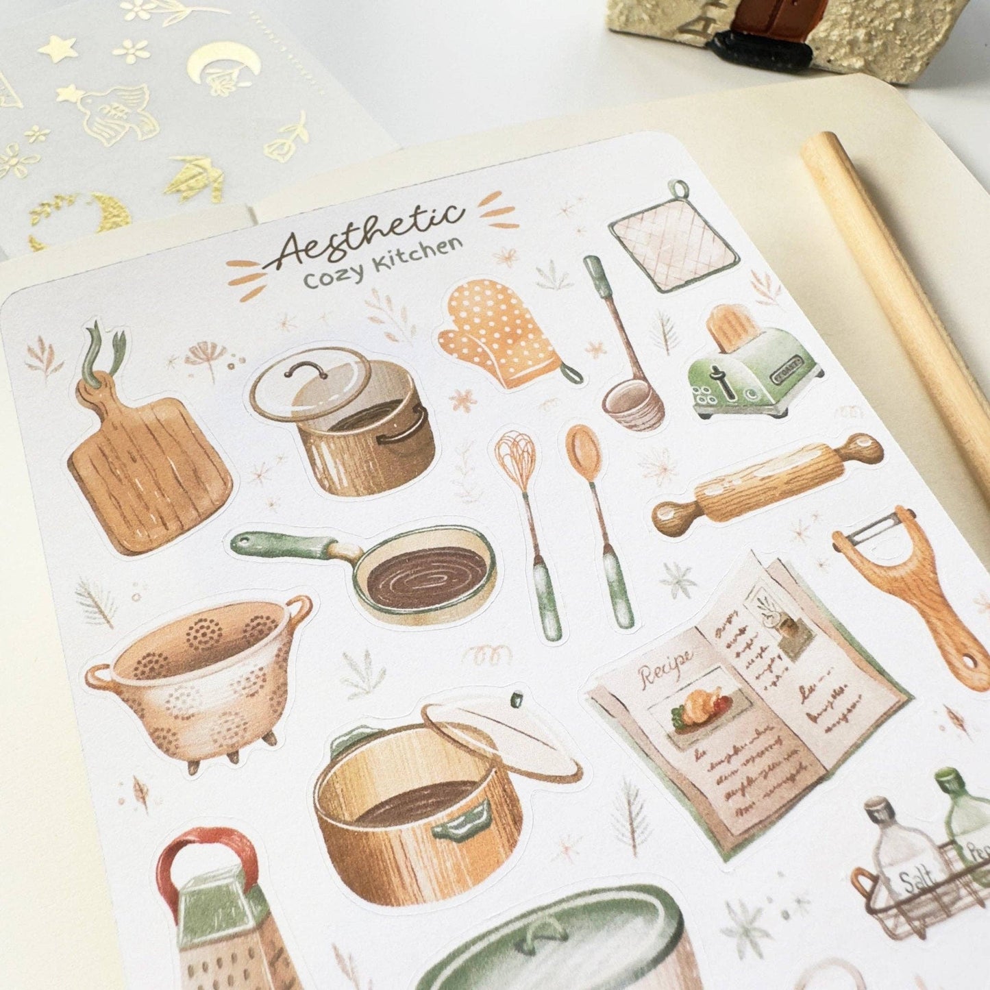 Aesthetic Cozy Kitchen -tarra-arkki | LETTOOn