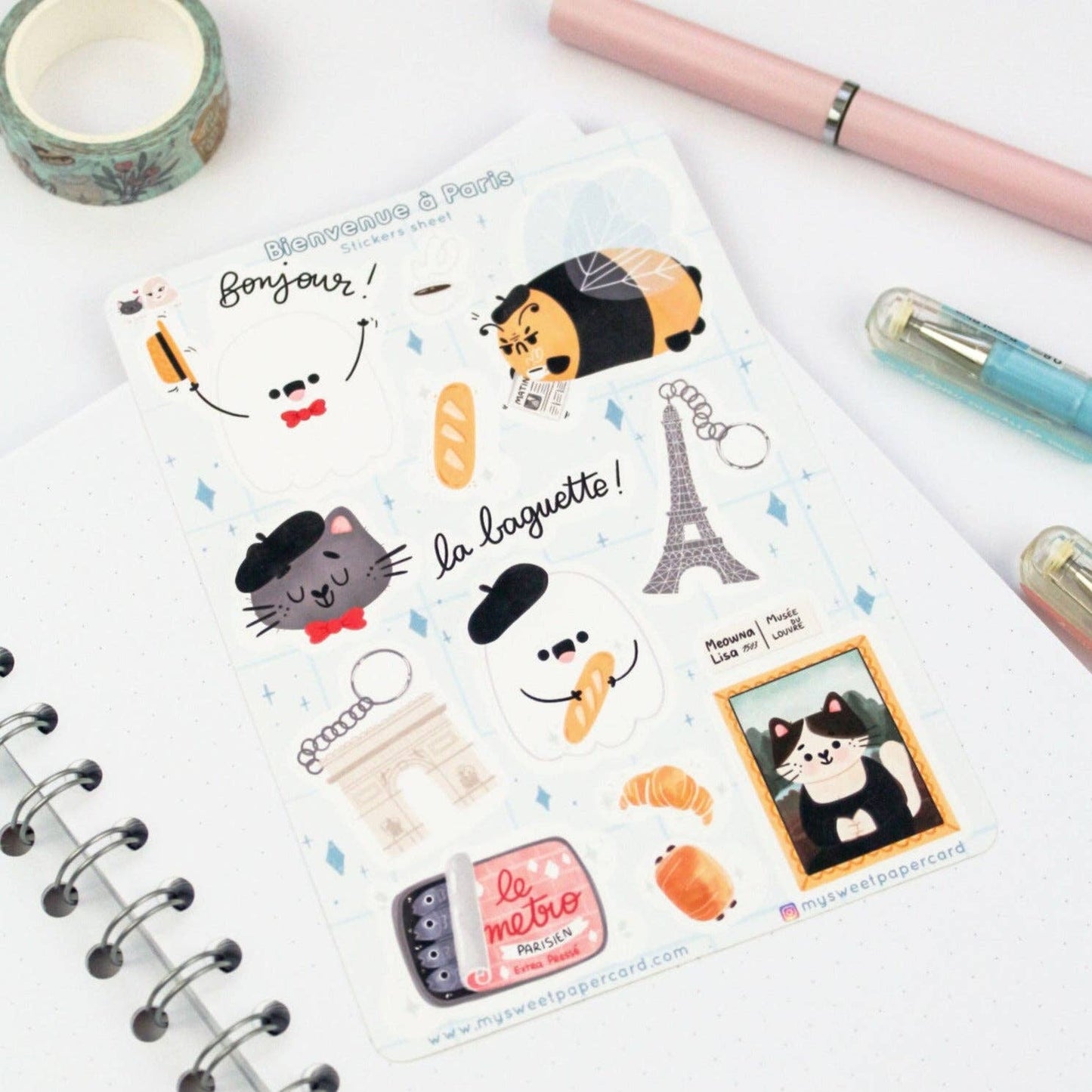 Welcome to Paris -tarra-arkki | My Sweet Paper Card