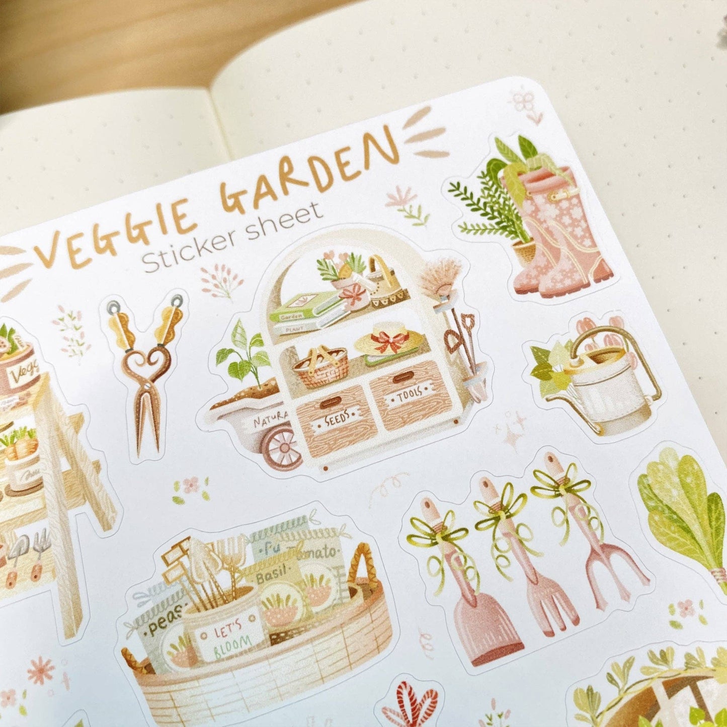 Veggie garden -tarra-arkki | LETTOOn