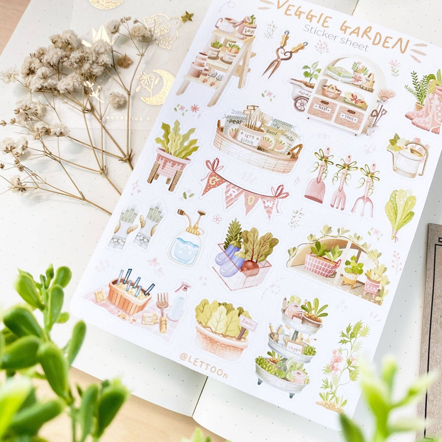 Veggie garden -tarra-arkki | LETTOOn