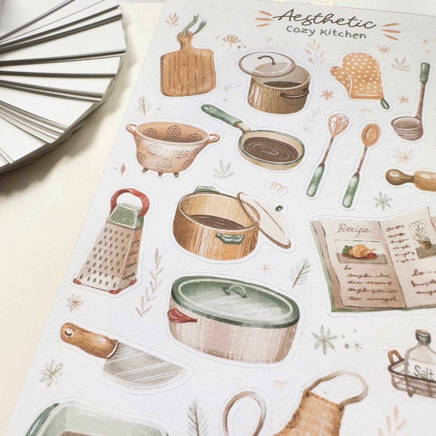 Aesthetic Cozy Kitchen -tarra-arkki | LETTOOn