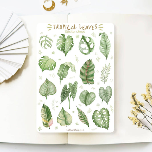 Tropical Leaves -tarra-arkki | LETTOOn
