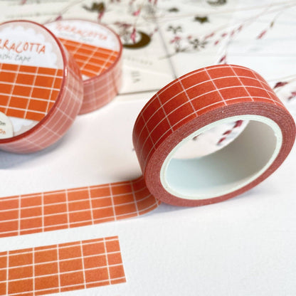 Terracotta Grid -washiteippi | LETTOOn