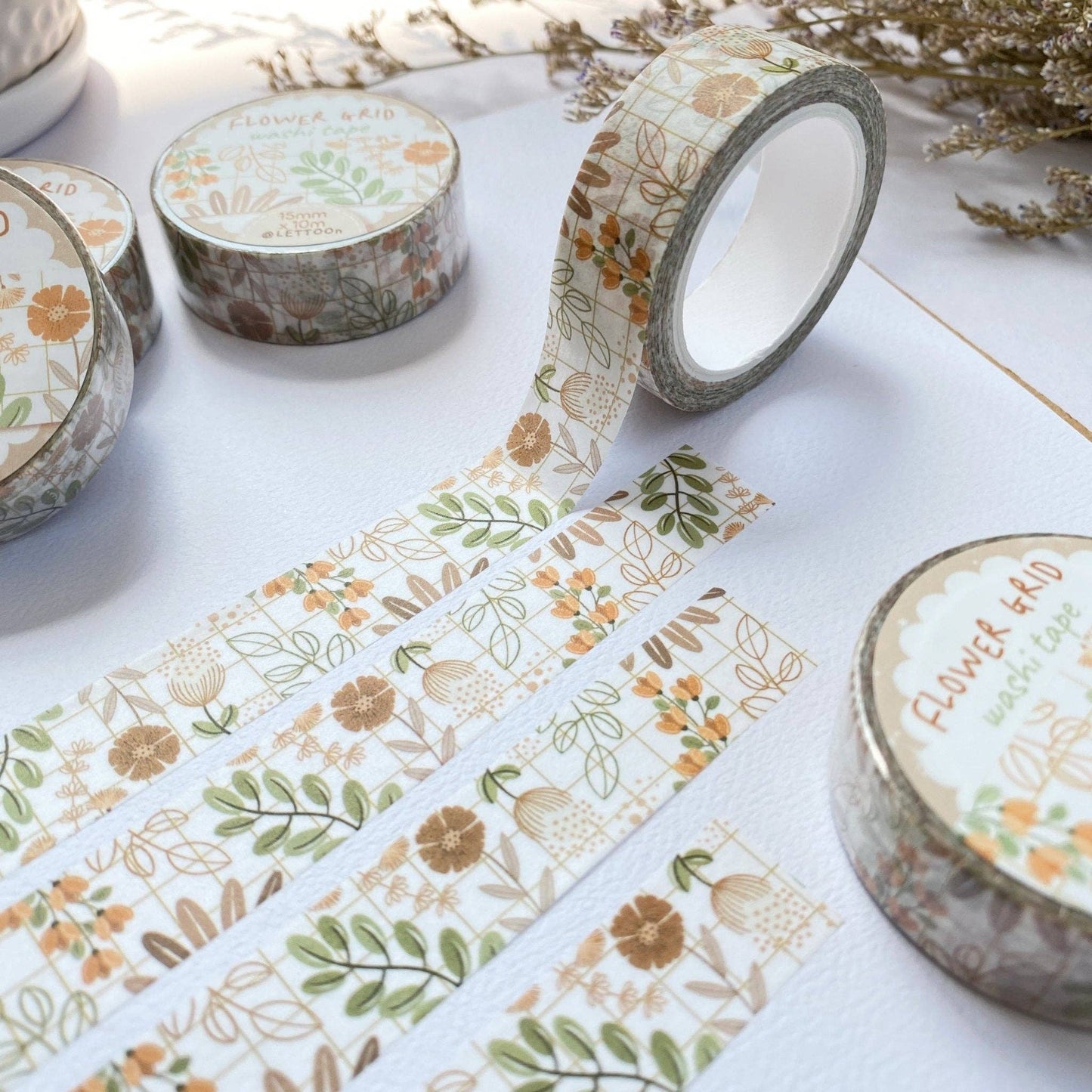 Flower Grid -washiteippi | LETTOOn