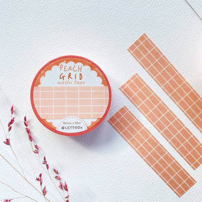 Peach Grid -washiteippi | LETTOOn