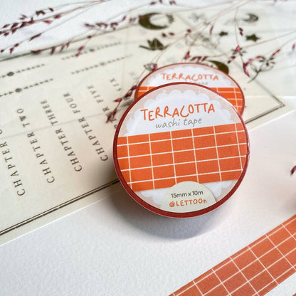 Terracotta Grid -washiteippi | LETTOOn