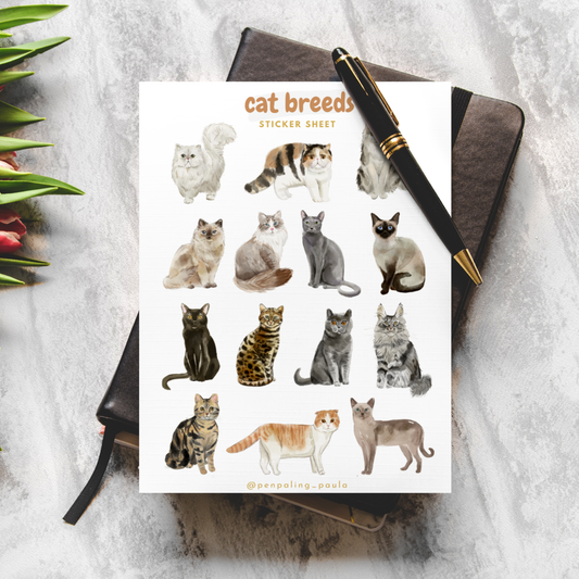 Cat breeds -tarra-arkki | Penpaling Paula