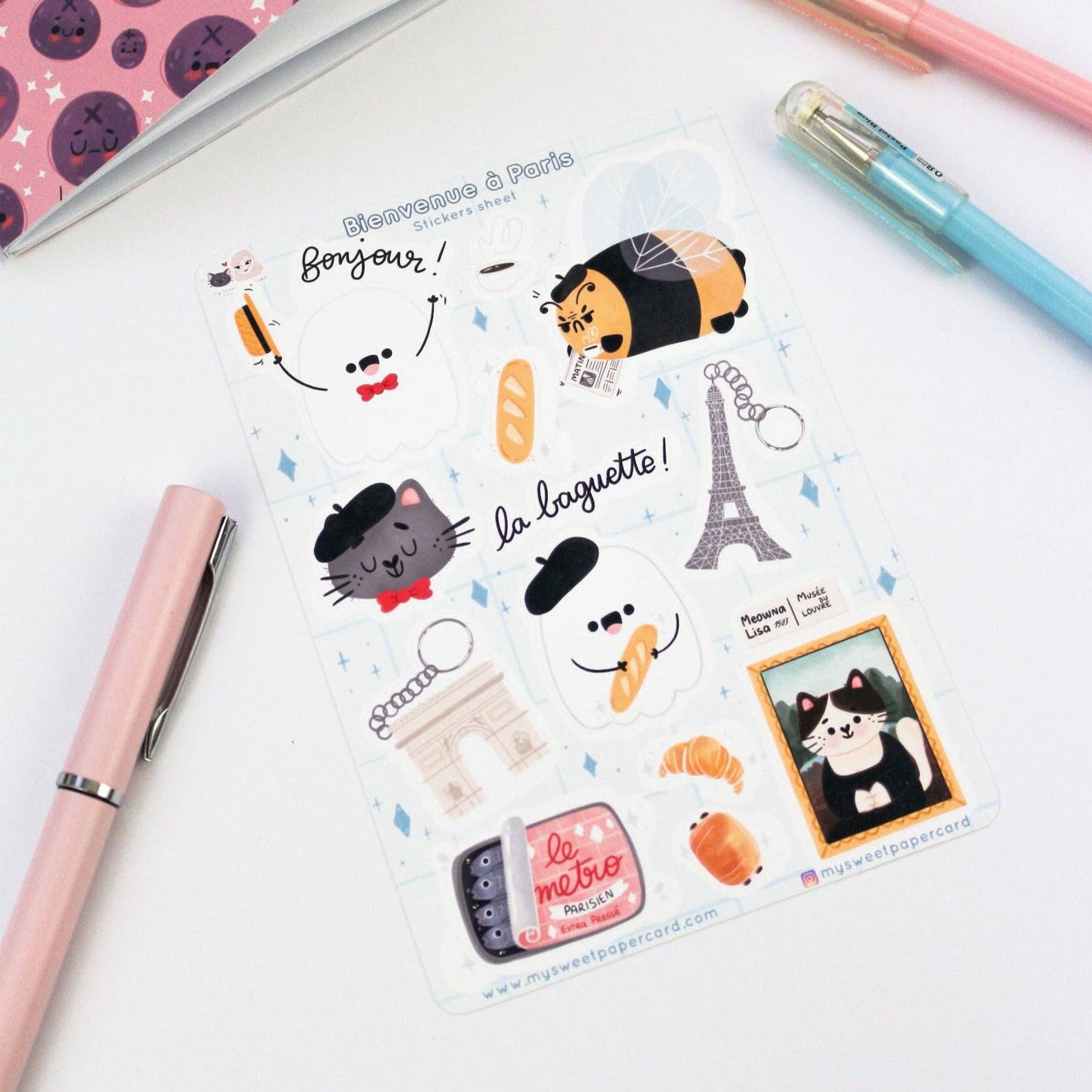 Welcome to Paris -tarra-arkki | My Sweet Paper Card