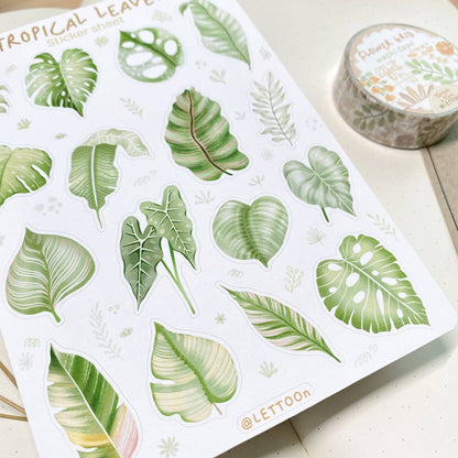 Tropical Leaves -tarra-arkki | LETTOOn