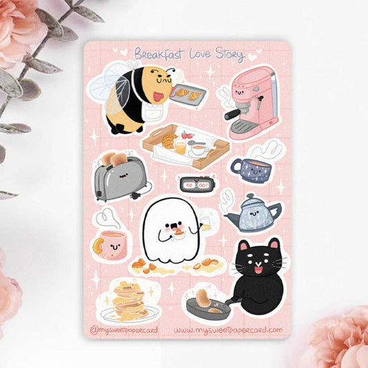 Breakfast love story -tarra-arkki | My Sweet Paper Card
