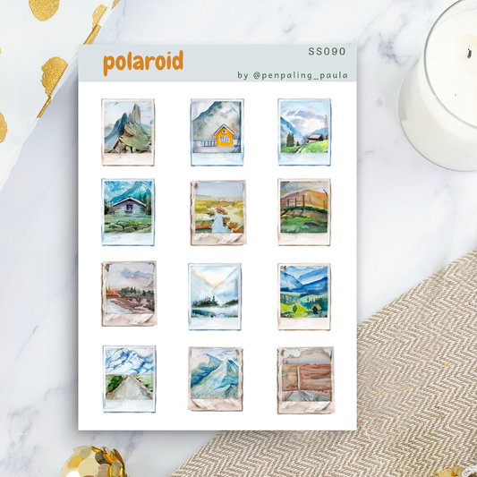 Polaroid -tarra-arkki | Penpaling Paula