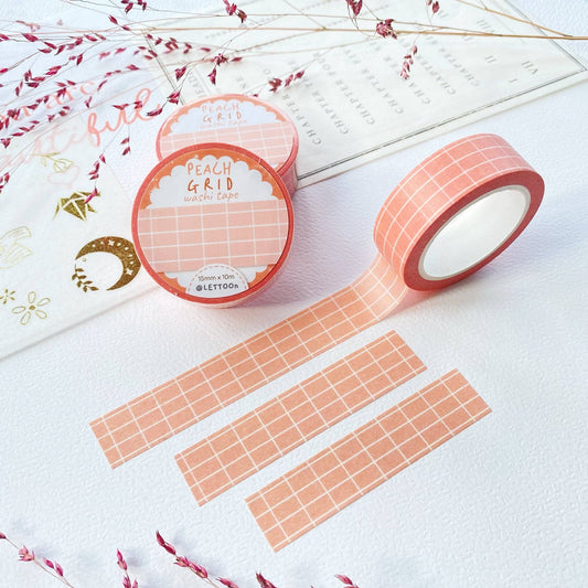 Peach Grid -washiteippi | LETTOOn