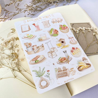 Kitchen Vibes -tarra-arkki | LETTOOn