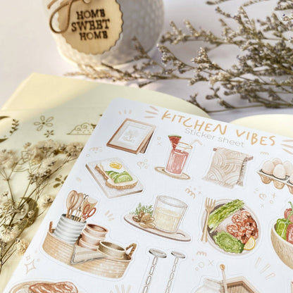 Kitchen Vibes -tarra-arkki | LETTOOn