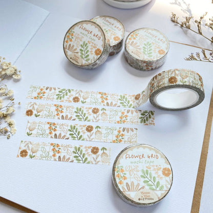 Flower Grid -washiteippi | LETTOOn