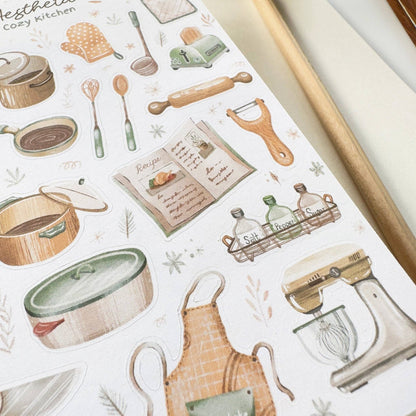 Aesthetic Cozy Kitchen -tarra-arkki | LETTOOn