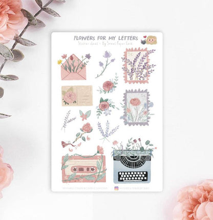 Flowers for my letters -tarra-arkki | My Sweet Paper Card