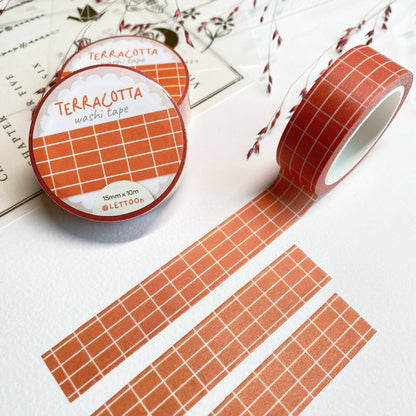 Terracotta Grid -washiteippi | LETTOOn