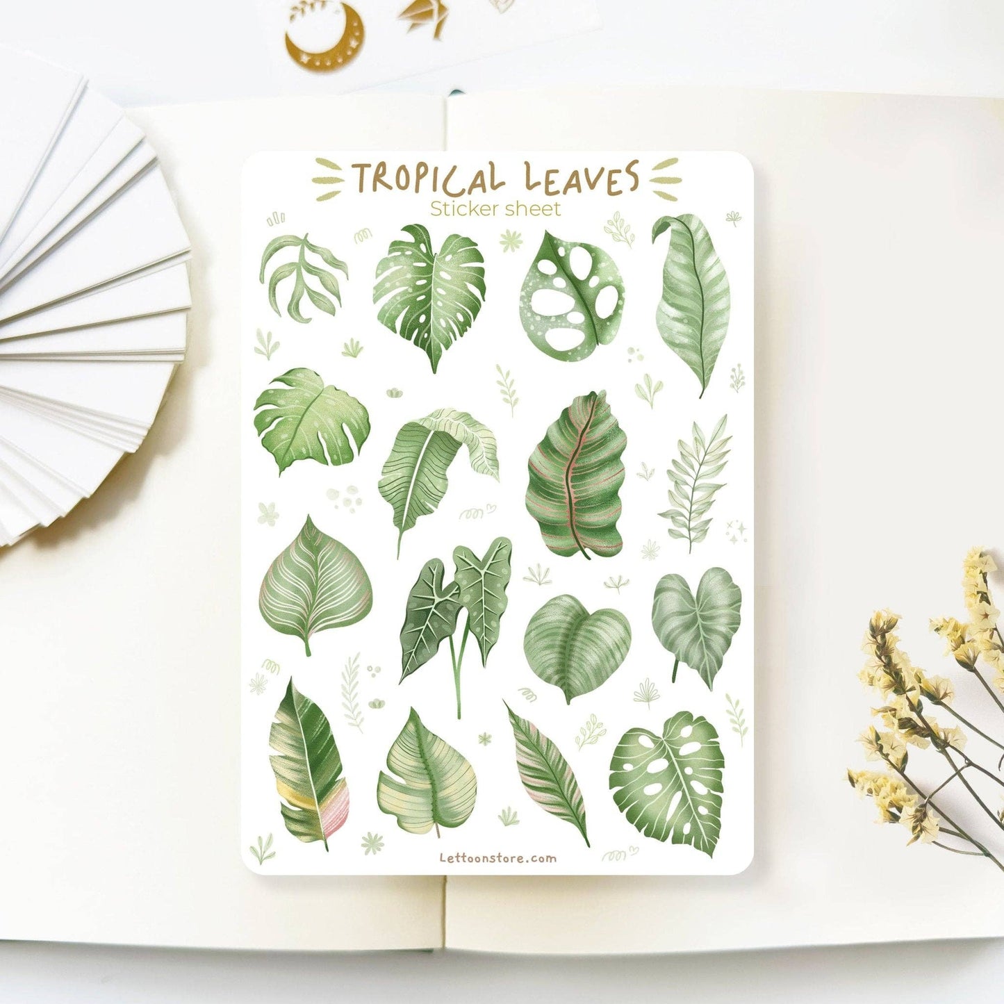 Tropical Leaves -tarra-arkki | LETTOOn