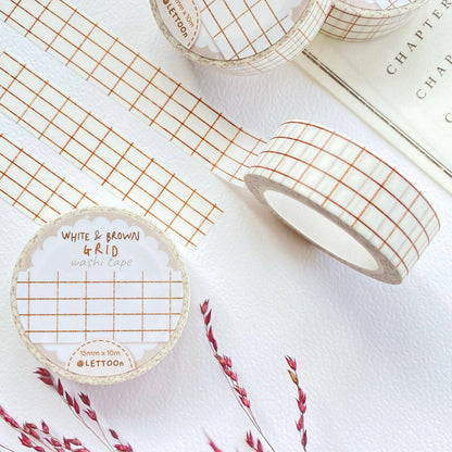 White & Brown Grid -washiteippi | LETTOOn