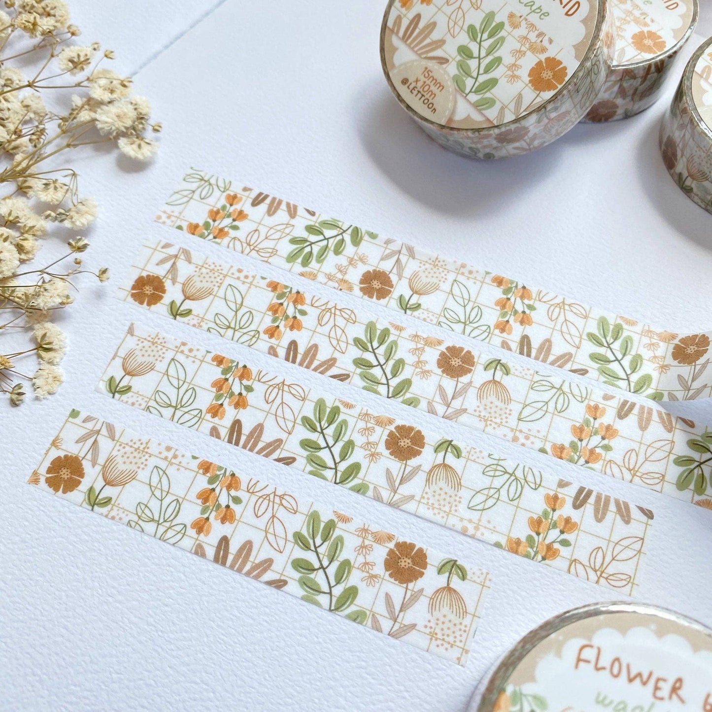 Flower Grid -washiteippi | LETTOOn