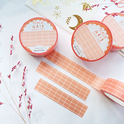 Peach Grid -washiteippi | LETTOOn