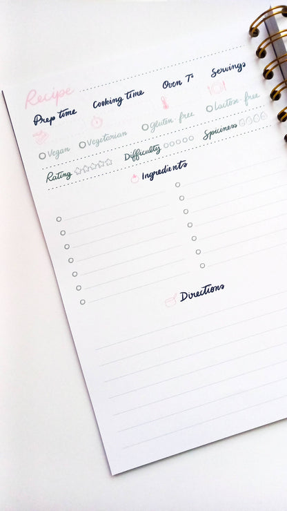 Cosy Cat - Reseptivihko | My Sweet Paper Card