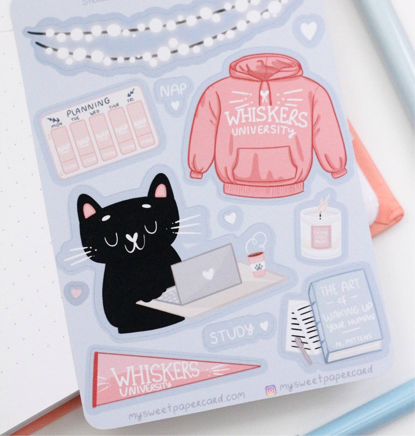 Midnight's dorm room -tarra-arkki | My Sweet Paper Card