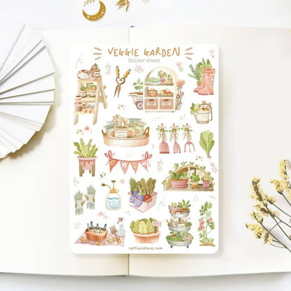 Veggie garden -tarra-arkki | LETTOOn