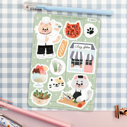 A cat chef's cuisine -tarra-arkki | My Sweet Paper Card