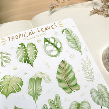 Tropical Leaves -tarra-arkki | LETTOOn